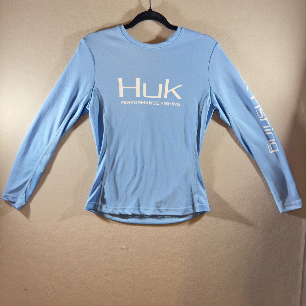 390 | Huk Performance Fishing Kids Small Long Sleeve Shirt Blue H6120018